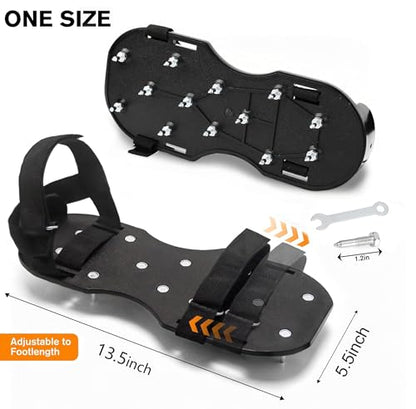 Epoxy Floor Spiked Shoes Fully Assembled Gunite Spiked Shoes with 3 (Fine Black / Large 1 Pair)