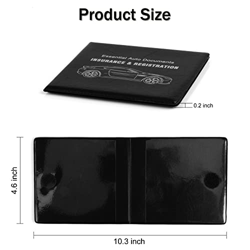Car Registration and Insurance Card Holder (black1)