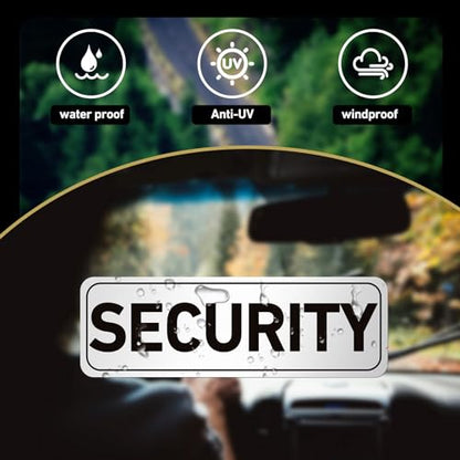 2 Pcs Security Officers Magnetic Signs Heavy Duty Reflective