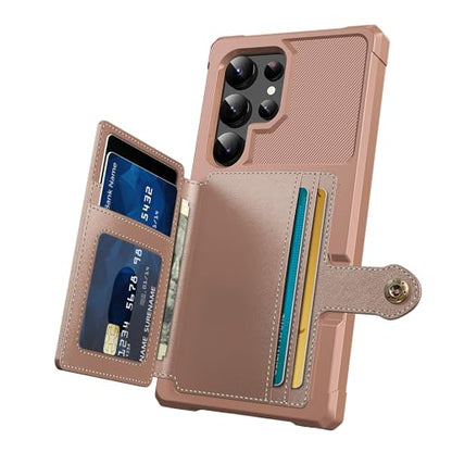 Wallet Case for Samsung Galaxy S24 Ultra (Pink / Samsung Galaxy S24 Ultra)