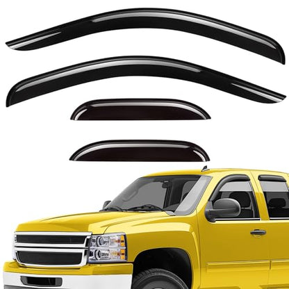 Extra Durable Window Deflectors Tape (For Chevy Silverado 07-13 Extended Cab)