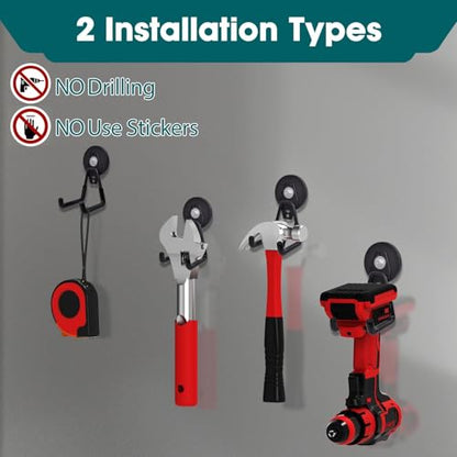 2 Pcs Storage Utility Magnets Hanging Hook with Anti