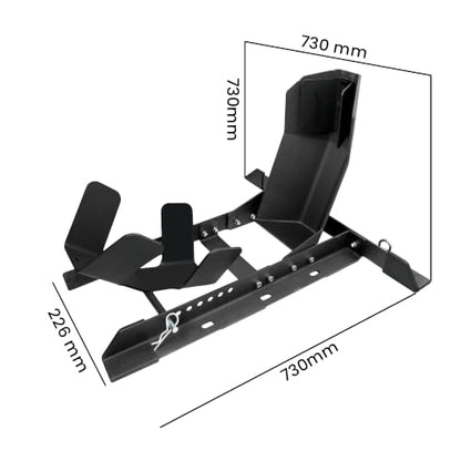 Universal Wheel Chock for Motorcycle Stand for Trailer Completely Adjustable Detachable Foldable Wheel Chock (Black V-1)