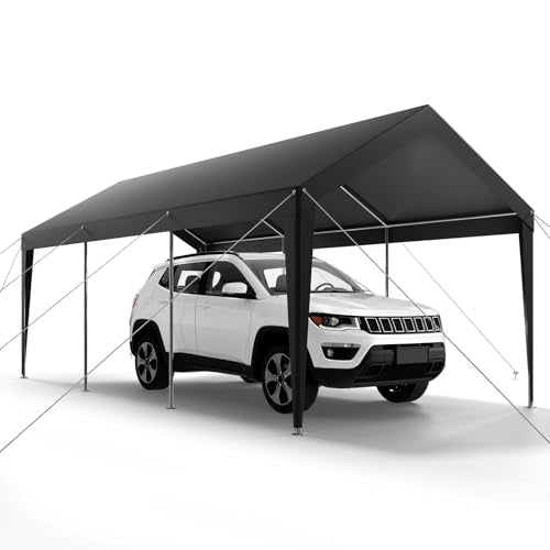 Carport 10 x 20 FT Outdoor Car Canopy (Gray / 10x20ft)