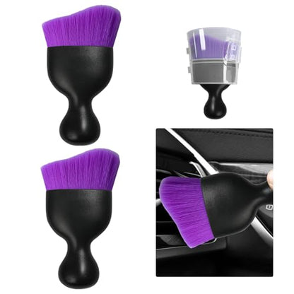 2 PCS Car Detailing Brush (Pure Purple / 2 PCS)
