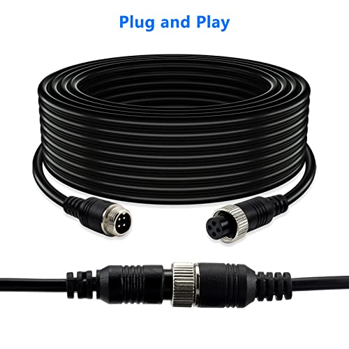 Car Video 4 Pin Aviation Extension Cable 65.6Ft (65.6Ft/20M)