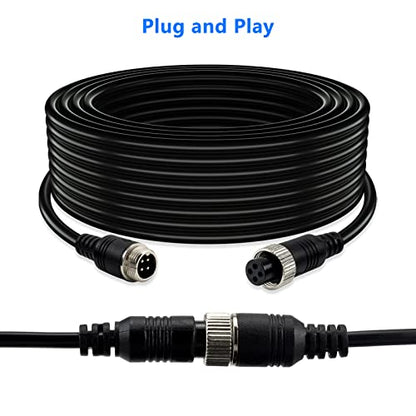 Car Video 4 Pin Aviation Extension Cable 65.6Ft (65.6Ft/20M)