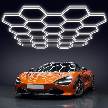 Hexagon Garage Lights 22 Girds (22-Girds / Non-Dimmable)