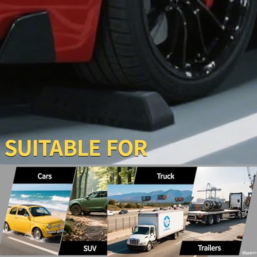 Heavy Duty Rubber Parking Stopper 1 Pack (3.5''Height1Pack)
