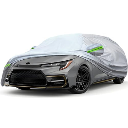 Full Car Cover Is All (Green reflective strip / 2/ J-M For Sedan-Length ( 178"-189" ))