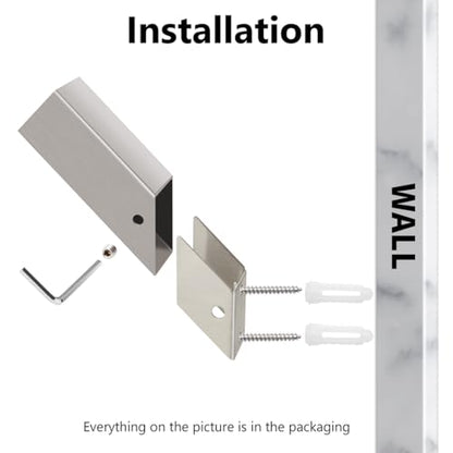 Towel Hooks Brushed Nickel Stainless Steel (Brushed Nickel / 4 Pack)