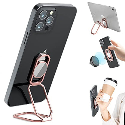 Phone Ring Holder Finger Kickstand (Silver Rose Gold)