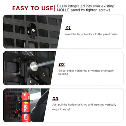 Aluminum MOLLE Panel Fire Extinguisher Mount Kit for 1 (Molle Panel fire extinguisher mount)