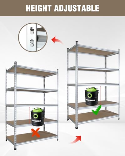 5 Tier Shelving (72”H x 24”D x 48”W)