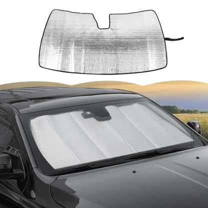 Windshield Sunshade Sun Shade Heat Shield Window Sun Visor Mat for Dodge Durango 2011 (silver)