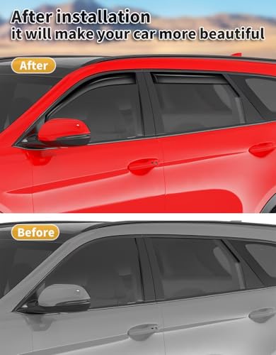 Window Visors Rain Guards for Hyundai Santa Fe 5 Seats 2019 (Fit for 2019-2023 Hyundai Santa Fe(5 seats))