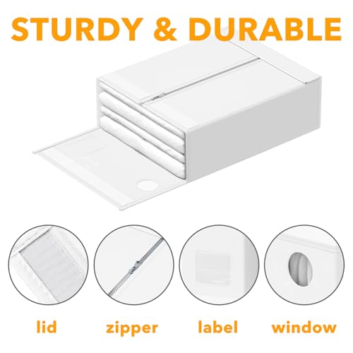 9 Pack Bed Sheet Organizers and Storage (9 pcs / White)