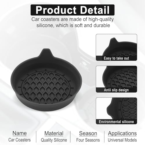 Car Cup Holder Coaster (Black)