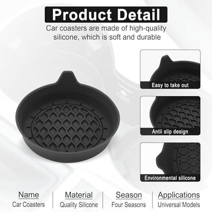 Car Cup Holder Coaster (Black)