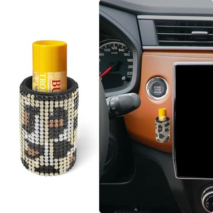 Upright Car Chapstick Holder (Leopard print)