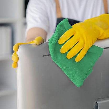 Microfiber Cleaning Cloths (Pack of 12 - 12x12 Inches / Green)