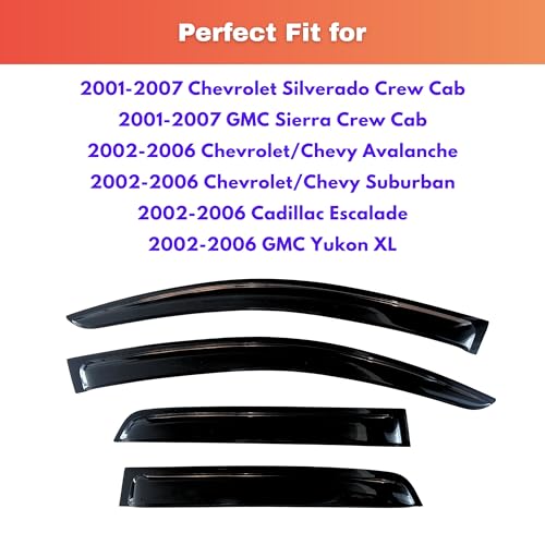 Rain Guard Visor for 2001 (2001-2007 Silverdo/Sierra Crew Cab)