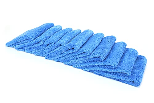 Korean Plush Premium Edgeless Microfiber Detailing Towels (Blue)