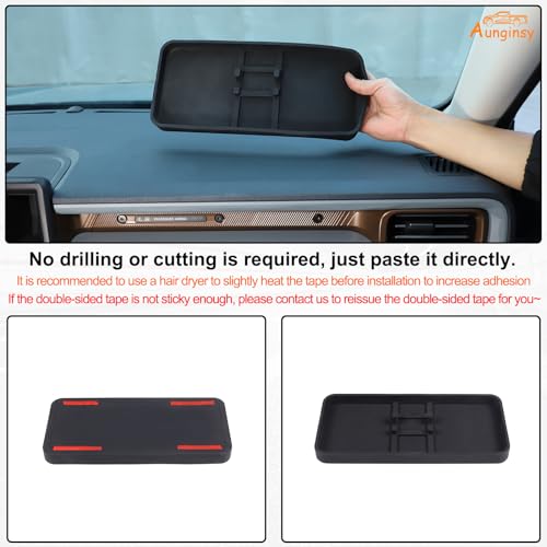 Car Center Console Dash Organizer Compatible with Ford Maverick 2024 2023 2022 Pickup Truck Dashboard Table Tray Storage Box Dash Phone Holder Container Box Anti (Fit Ford Maverick)