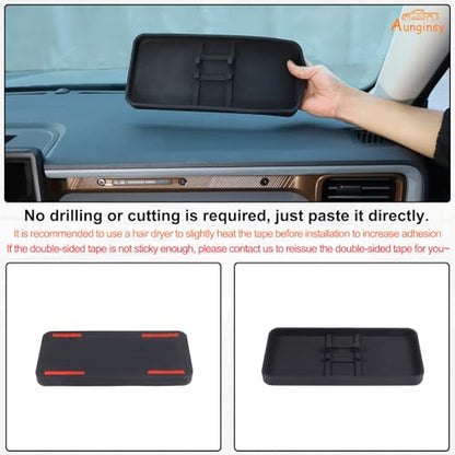 Car Center Console Dash Organizer Compatible with Ford Maverick 2024 2023 2022 Pickup Truck Dashboard Table Tray Storage Box Dash Phone Holder Container Box Anti (Fit Ford Maverick)