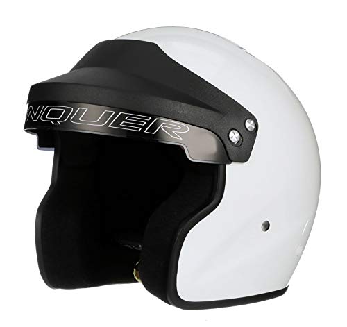 Snell SA2025 Approved Open Face Auto Racing Race Car Helmet (Large / White)