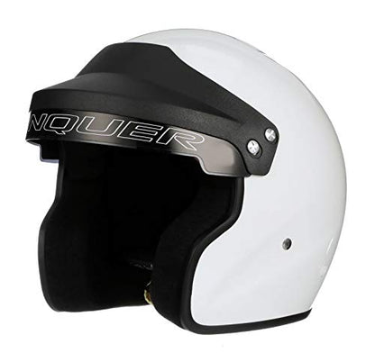 Snell SA2025 Approved Open Face Auto Racing Race Car Helmet (Large / White)