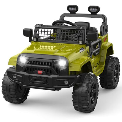 12V Kids Electric Ride On Truck Car w (Green)