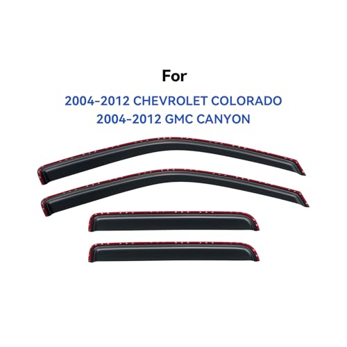 Window Visors Rain Guards for 2004 (2004-2012 Chevy Colorado / Gmc Canyon Crew Cab)