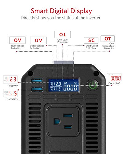 1200 Watt Power Inverter (Grey)