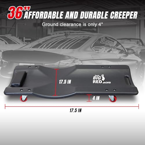 Torin 36" Rolling Garage Creeper (Plastic Creeper-36inch-Black)