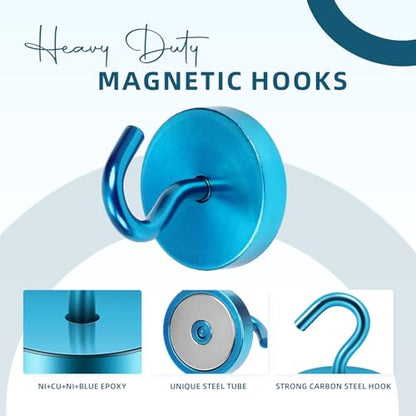 Magnetic Hooks Steel Tube Design for Cruise (Royalblue / 130lb Magnetic Hooks)