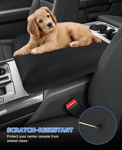Center Console Cover for 2025 2026 Ford F150 Accessories Interior 2021 2022 2023 2024 Car Middle Arm Rest Armrest Lid Seat Cover Protector Elbow Cushion Pad (Neoprene / 2021-2026)