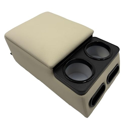 Car Center Console with Cup Holders (Beige)