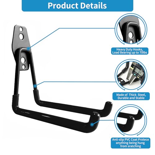 Garage Storage Utility Hooks (Black)