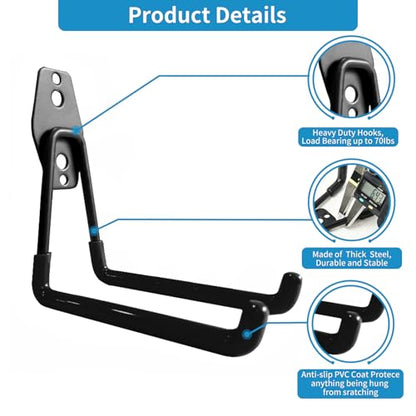 Garage Storage Utility Hooks (Black)