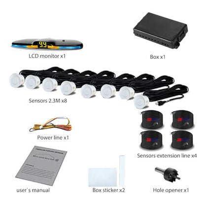 Backup Parktronic System 8 (Light Grey)