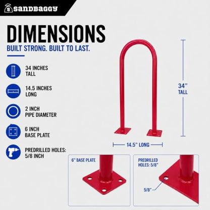 U Shaped Bike Rack (Red)