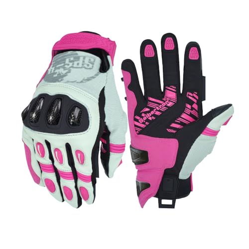 SPS 4 Winter Unisex Touchscreen Road Racing Motorcycle MTB Sports Gloves Also fit BMX MX ATV Mountain Bike Bicycle Cycling Off (Pink Sps-4 / S Adult)