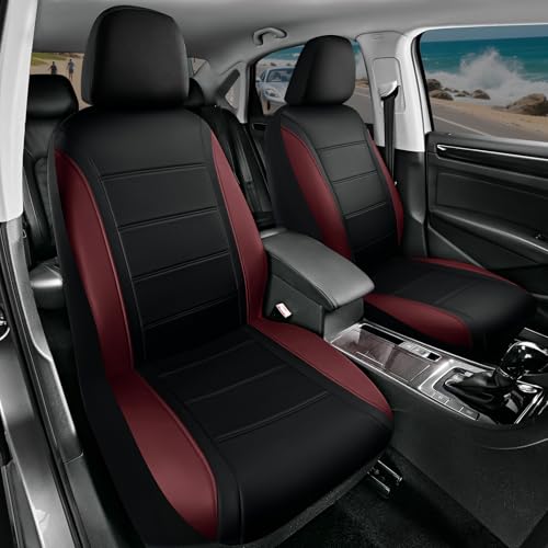 Leather Seat Covers (Red Wine Full Set)