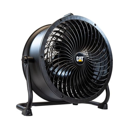 fans - 18”-Blade High-Velocity Drum Fan Industrial Grade (Black, 2-in-1): 3,400 CFM, 4-Speed, 360 Degree Adjustable Drum Head, Dual Ball Bearing Motor with Die-Cast Cover (HVD-18AC-BLK) (Black)