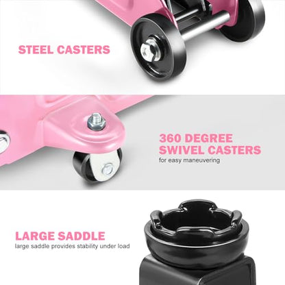 Low Profile Hydraulic Trolley Service (Pink / 2 ton)