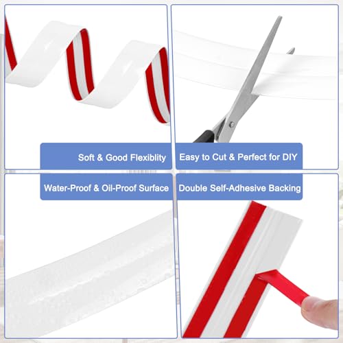 Wall Corner Protector Moulding Trim Peel and Stick (White / 1.6 In x 40 Ft)