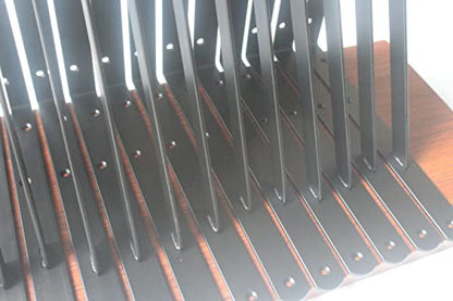 30 Pack L18 x H 12" Black Heavy Duty Shelf Brackets with Screws Metal Shelf Brackets Shelf Support Angle Brackets for Shelves L Brackets Heavy Duty Floating Shelf (30 Pack-Black / 18''x12'')