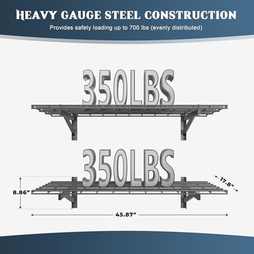 2 Pack Garage Shelving Wall Mounted (2 pack-1.5x4ft)
