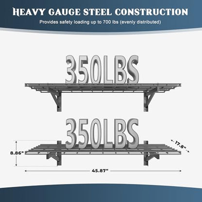 2 Pack Garage Shelving Wall Mounted (2 pack-1.5x4ft)